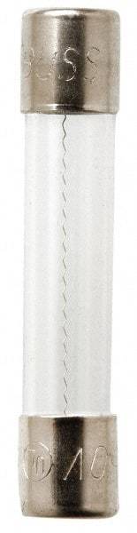 Cooper Bussmann - 250 VAC, 32 VDC, 0.1 Amp, Time Delay Miniature Glass Fuse - 1-1/4" OAL, 1/4" Diam - Exact Tool & Supply