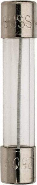 Cooper Bussmann - 250 VAC, 32 VDC, 0.06 Amp, Time Delay Miniature Glass Fuse - 1-1/4" OAL, 1/4" Diam - Exact Tool & Supply