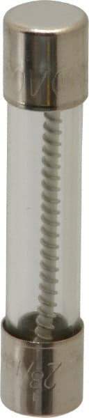 Cooper Bussmann - 250 VAC, 32 VDC, 2.8 Amp, Time Delay Miniature Glass Fuse - 1-1/4" OAL, 1/4" Diam - Exact Tool & Supply