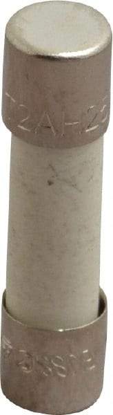 Cooper Bussmann - 250 VAC, 32 VDC, 2 Amp, Time Delay Miniature Ceramic Fuse - 20mm OAL, 5mm Diam - Exact Tool & Supply