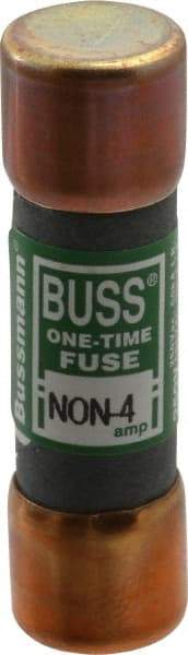 Cooper Bussmann - 125 VDC, 250 VAC, 4 Amp, Fast-Acting General Purpose Fuse - Fuse Holder Mount, 50.8mm OAL, 50 at AC/DC kA Rating, 9/16" Diam - Exact Tool & Supply