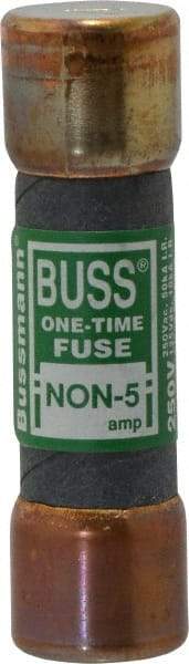 Cooper Bussmann - 125 VDC, 250 VAC, 5 Amp, Fast-Acting General Purpose Fuse - Fuse Holder Mount, 50.8mm OAL, 50 at AC/DC kA Rating, 9/16" Diam - Exact Tool & Supply