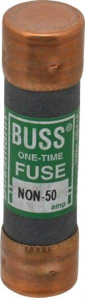 Cooper Bussmann - 125 VDC, 250 VAC, 50 Amp, Fast-Acting General Purpose Fuse - Fuse Holder Mount, 76.2mm OAL, 50 at AC/DC kA Rating, 13/16" Diam - Exact Tool & Supply