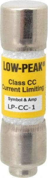 Cooper Bussmann - 300 VDC, 600 VAC, 1 Amp, Time Delay General Purpose Fuse - Fuse Holder Mount, 1-1/2" OAL, 20 at DC, 200 at AC (RMS) kA Rating, 13/32" Diam - Exact Tool & Supply