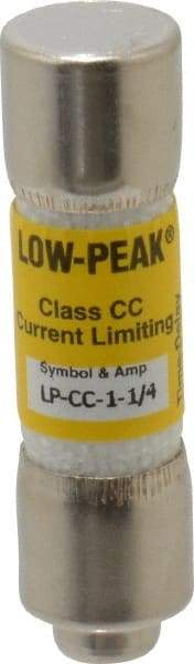 Cooper Bussmann - 300 VDC, 600 VAC, 1.25 Amp, Time Delay General Purpose Fuse - Fuse Holder Mount, 1-1/2" OAL, 20 at DC, 200 at AC (RMS) kA Rating, 13/32" Diam - Exact Tool & Supply