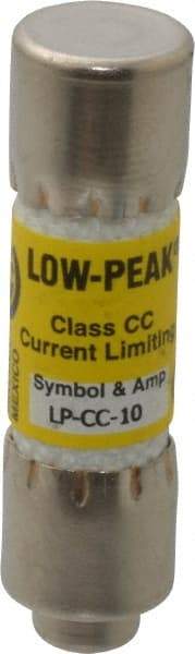 Cooper Bussmann - 150 VDC, 600 VAC, 10 Amp, Time Delay General Purpose Fuse - Fuse Holder Mount, 1-1/2" OAL, 20 at DC, 200 at AC (RMS) kA Rating, 13/32" Diam - Exact Tool & Supply