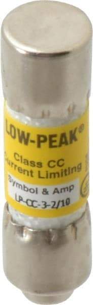 Cooper Bussmann - 150 VDC, 600 VAC, 3.2 Amp, Time Delay General Purpose Fuse - Fuse Holder Mount, 1-1/2" OAL, 20 at DC, 200 at AC (RMS) kA Rating, 13/32" Diam - Exact Tool & Supply