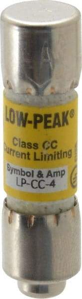 Cooper Bussmann - 150 VDC, 600 VAC, 4 Amp, Time Delay General Purpose Fuse - Fuse Holder Mount, 1-1/2" OAL, 20 at DC, 200 at AC (RMS) kA Rating, 13/32" Diam - Exact Tool & Supply