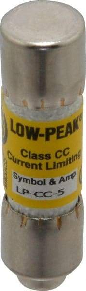 Cooper Bussmann - 150 VDC, 600 VAC, 5 Amp, Time Delay General Purpose Fuse - Fuse Holder Mount, 1-1/2" OAL, 20 at DC, 200 at AC (RMS) kA Rating, 13/32" Diam - Exact Tool & Supply
