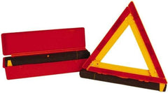 NMC - 3 Piece, Emergency Warning Triangle Safety Kit - Three Reflective Triangles in Plastic Carrying Case - Exact Tool & Supply