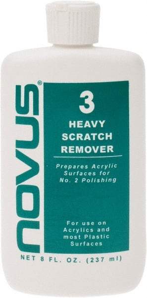 Novus - 8 Ounce Bottle Scratch Remover for Plastic - Heavy Scratch Remover - Exact Tool & Supply