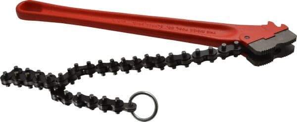 Ridgid - 2" Max Pipe Capacity, 18-1/2" Long, Chain Wrench - 5" Actual OD, 14" Handle Length - Exact Tool & Supply
