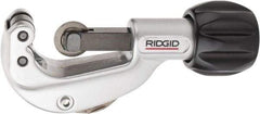 Ridgid - 1/8" to 1-1/8" Pipe Capacity, Enclosed Feed Tubing Cutter - Cuts Copper, Aluminum, Brass, 6" OAL - Exact Tool & Supply