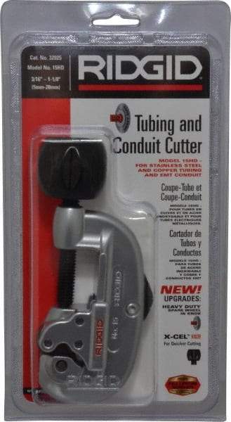 Ridgid - 3/16" to 1-1/8" Pipe Capacity, Tube Cutter - Cuts Copper, Aluminum, Brass - Exact Tool & Supply