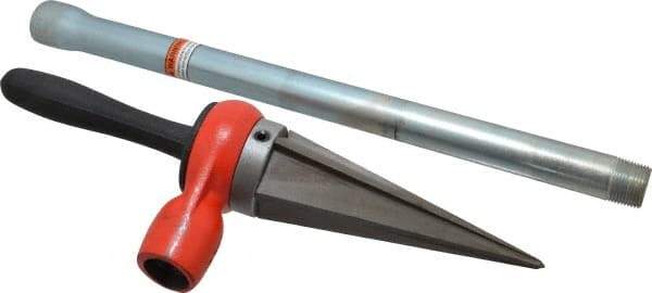 Ridgid - 1/8 to 2 Pipe Capacity, Straight Pipe Reamer with Handle - Cuts Metallic Tubing - Exact Tool & Supply