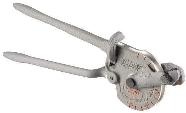 Ridgid - 7/8" Capacity, Geared Ratchet Lever-Type Tube Bender - 29-1/2" OAL, Works on 1/8" Wall Steel Tube, 3/32" Wall Stainless Steel Tube & Copper (K & L) - Exact Tool & Supply