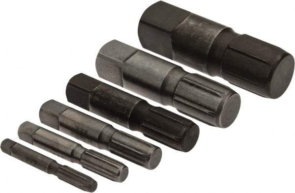 Ridgid - 6 Piece Pipe Extractor Set - Screw Range 1/8 to 1" - Exact Tool & Supply