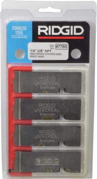 Ridgid - 1/4-18 - 3/8-18 NPT Thread, 12° Hook Angle, Right Hand, High Speed Steel Pipe Chaser - Ridgid 504A, 711, 713, 811A, 815A, 816, 817, 842 Compatibility - Exact Tool & Supply