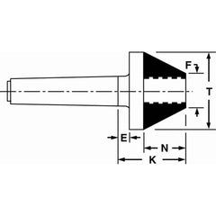 Riten - Dead Centers; Center Type: Solid Center ; Shank Type: Morse Taper ; Shank Taper Size: 5MT ; Point Style: Long ; Carbide-Tipped: No ; Head Diameter (Inch): 1/2 - Exact Tool & Supply