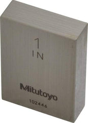 Mitutoyo - 1" Rectangular Steel Gage Block - Accuracy Grade AS-1, Includes Certificate of Inspection - Exact Tool & Supply