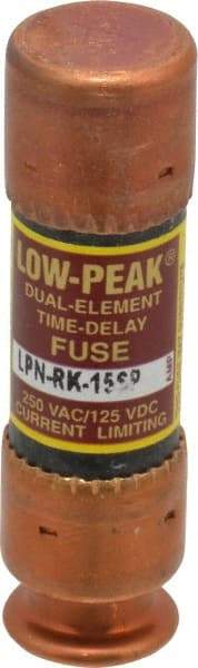 Cooper Bussmann - 125 VDC, 250 VAC, 15 Amp, Time Delay General Purpose Fuse - Fuse Holder Mount, 50.8mm OAL, 100 at DC, 300 at AC (RMS) kA Rating, 9/16" Diam - Exact Tool & Supply