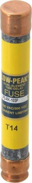 Cooper Bussmann - 300 VDC, 600 VAC, 10 Amp, Time Delay General Purpose Fuse - Fuse Holder Mount, 127mm OAL, 100 at DC, 300 at AC (RMS) kA Rating, 13/16" Diam - Exact Tool & Supply