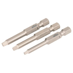 Square Power Bit #1, 2 & 3 × 50mm (3 Bit Pack) - Exact Tool & Supply