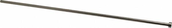 Gibraltar - 15/64" Pin Diam, 13/32" Head Diam x 3/16" Head Height, 14" OAL, Straight Ejector Pin - Steel, 13-13/16" Pin Length - Exact Tool & Supply