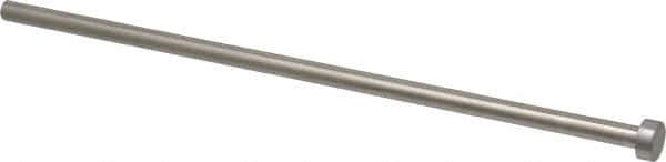 Gibraltar - 1/4" Pin Diam, 7/16" Head Diam x 3/16" Head Height, 8" OAL, Straight Ejector Pin - Steel, 7-13/16" Pin Length - Exact Tool & Supply