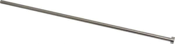 Gibraltar - 1/4" Pin Diam, 7/16" Head Diam x 3/16" Head Height, 12" OAL, Straight Ejector Pin - Steel, 11-13/16" Pin Length - Exact Tool & Supply