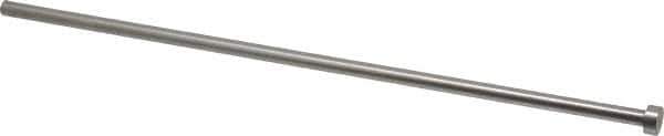 Gibraltar - 21/64" Pin Diam, 9/16" Head Diam x 1/4" Head Height, 14" OAL, Straight Ejector Pin - Steel, 13-3/4" Pin Length - Exact Tool & Supply