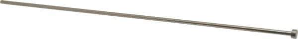 Gibraltar - 11/32" Pin Diam, 9/16" Head Diam x 1/4" Head Height, 14" OAL, Straight Ejector Pin - Steel, 13-3/4" Pin Length - Exact Tool & Supply