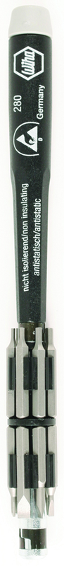 16 Piece - System 4 ESD Safe Micro Bit Set Slotted; Phillips and Hex MM Bits - #75095 - Includes: ESD Safe Handle; Extension and Bit Holder - Exact Tool & Supply