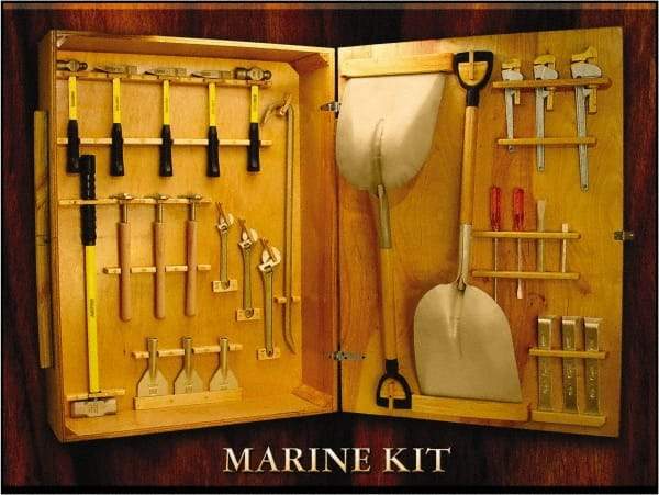 Ampco - 28 Piece Marine Tool Set - Comes in Wood Case - Exact Tool & Supply