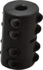 Climax Metal Products - 1/4" Inside x 5/8" Outside Diam, Two Piece Rigid Coupling without Keyway - 1" Long - Exact Tool & Supply