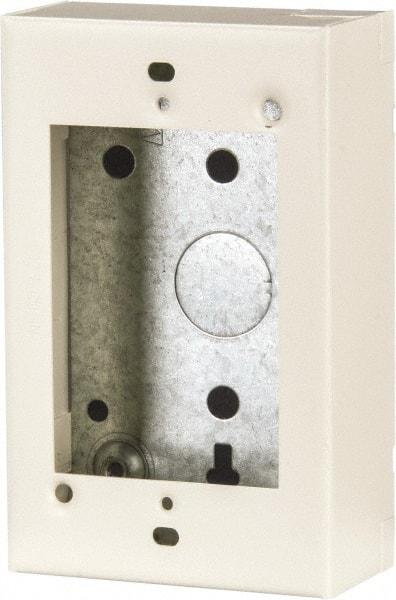 Wiremold - 1 Gang, (4) 1/2" Knockouts, Steel Rectangle Device Box - 4-5/8" Overall Height x 2-13/16" Overall Width x 1-3/8" Overall Depth - Exact Tool & Supply