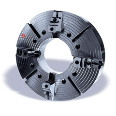 Atlas Workholding - Manual Lathe Chucks; Chuck Type: Independent ; Nominal Chuck Size: 32 ; Number of Jaws: 4 ; Mount: A2-15 ; Through-Hole Diameter (Inch): 10-1/2 ; Body Material: Forged Steel - Exact Tool & Supply