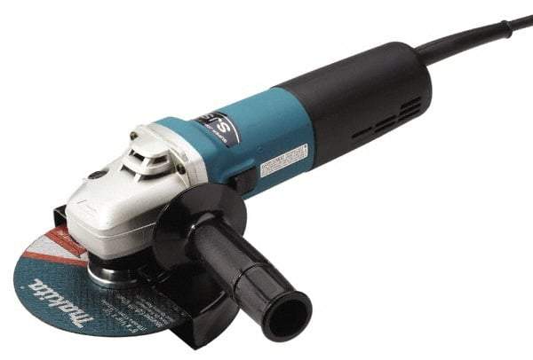 Makita - 6" Wheel Diam, 4,000 to 9,000 RPM, Corded Angle & Disc Grinder - 5/8-11 Spindle, 120 Volts, 12 Amps - Exact Tool & Supply