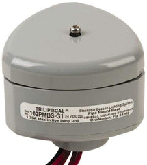 Edwards Signaling - Flashing and Steady, Stackable Tower Light Base Unit - 24 VDC, 1.75 Amp, IP54, IP65 Ingress Rating, 3R, 4X NEMA Rated, Pipe Mount - Exact Tool & Supply