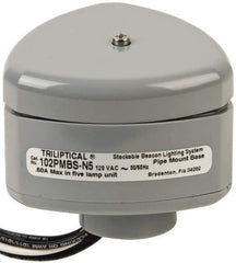 Edwards Signaling - Flashing and Steady, Stackable Tower Light Base Unit - 120 VAC, 0.60 Amp, IP54, IP65 Ingress Rating, 3R, 4X NEMA Rated, Pipe Mount - Exact Tool & Supply