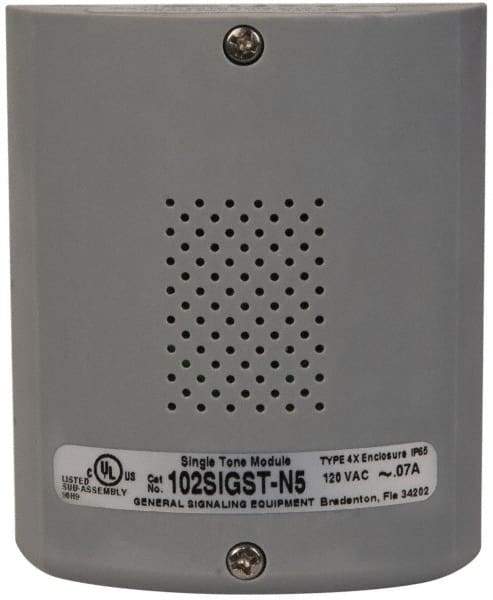 Edwards Signaling - 120 VAC, Base Mount Signal Combination Tone Card - 3R, 4X NEMA Rated, IP54 Ingress Rating, 0.05 Amp, 79 dB at 10 Ft. to 89 dB at 1m Adjustable Output, For Use with 102 Series Stacklights - Exact Tool & Supply