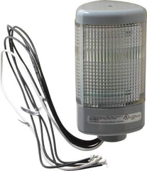 Edwards Signaling - LED Lamp, Amber, Green, Red, Flashing and Steady, Stackable Tower Light Module - 120 VAC, 0.05 Amp, IP65 Ingress Rating, 3R, 4X NEMA Rated, Pipe Mount - Exact Tool & Supply