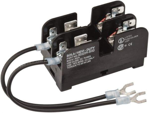Sola/Hevi-Duty - 250 VAC, 15 Amp, Fuse Block - Exact Tool & Supply