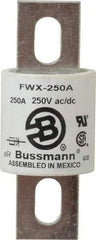 Cooper Bussmann - 250 VAC/VDC, 250 Amp, Fast-Acting Semiconductor/High Speed Fuse - Stud Mount Mount, 3-27/32" OAL, 200 (RMS), 50 at DC kA Rating, 1-1/2" Diam - Exact Tool & Supply