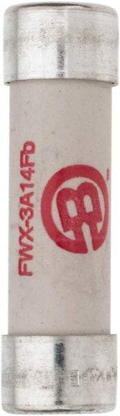 Cooper Bussmann - 250 VAC/VDC, 3 Amp, Fast-Acting Semiconductor/High Speed Fuse - 50.8mm OAL, 200 (RMS), 50 at DC kA Rating, 9/16" Diam - Exact Tool & Supply