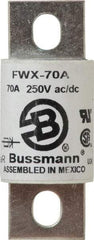 Cooper Bussmann - 250 VAC/VDC, 70 Amp, Fast-Acting Semiconductor/High Speed Fuse - Stud Mount Mount, 3.13" OAL, 200 (RMS), 50 at DC kA Rating, 1.22" Diam - Exact Tool & Supply