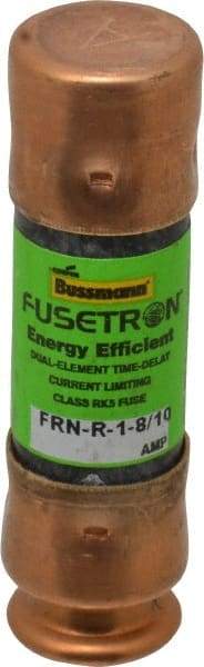 Cooper Bussmann - 125 VDC, 250 VAC, 1.8 Amp, Time Delay General Purpose Fuse - Fuse Holder Mount, 50.8mm OAL, 20 at DC, 200 (RMS) kA Rating, 9/16" Diam - Exact Tool & Supply