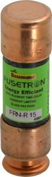 Cooper Bussmann - 125 VDC, 250 VAC, 15 Amp, Time Delay General Purpose Fuse - Fuse Holder Mount, 50.8mm OAL, 20 at DC, 200 (RMS) kA Rating, 9/16" Diam - Exact Tool & Supply