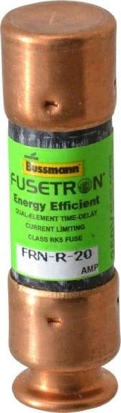 Cooper Bussmann - 125 VDC, 250 VAC, 20 Amp, Time Delay General Purpose Fuse - Fuse Holder Mount, 50.8mm OAL, 20 at DC, 200 (RMS) kA Rating, 9/16" Diam - Exact Tool & Supply