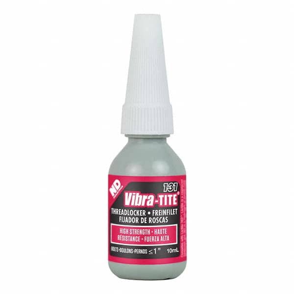 Vibra-Tite - 10 mL Bottle, Red, High Strength Threadlocker - Exact Tool & Supply